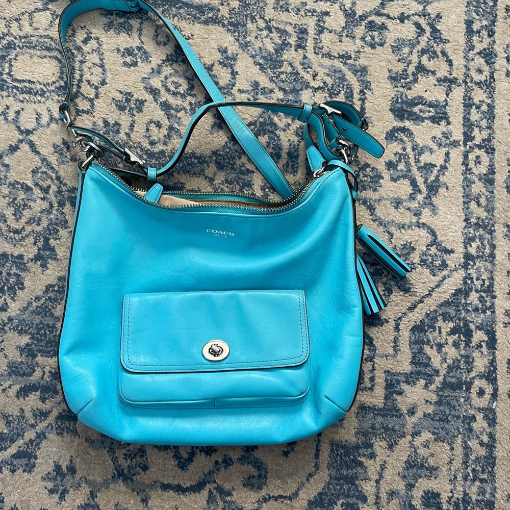Coach Turquoise Legacy Leather Courtenay Hobo Bag